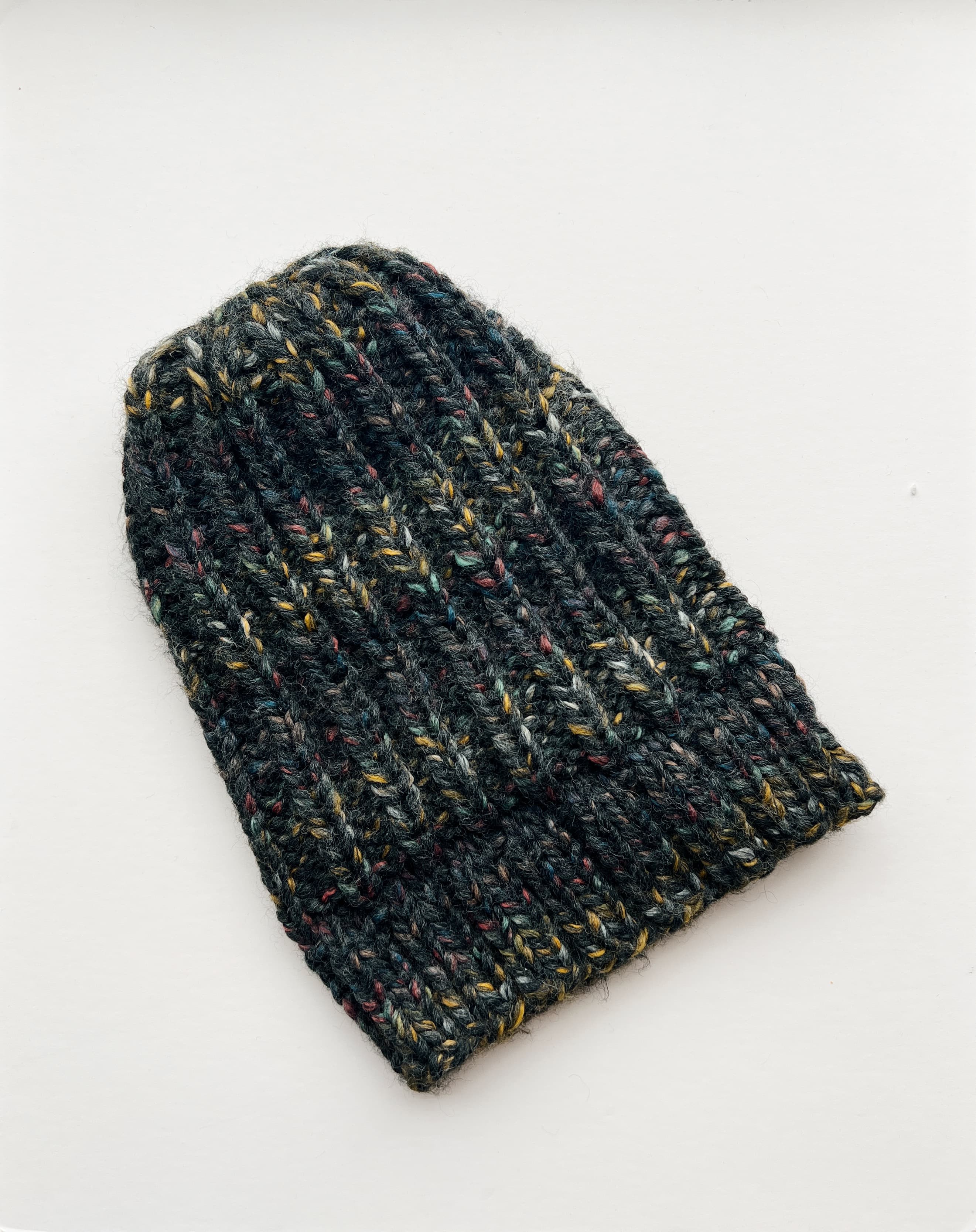Hat with brim unfolded